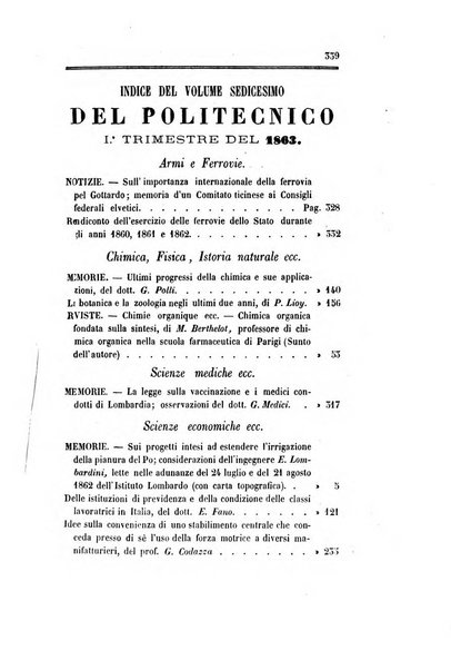 Il politecnico repertorio mensile di studj applicati alla prosperita e coltura sociale