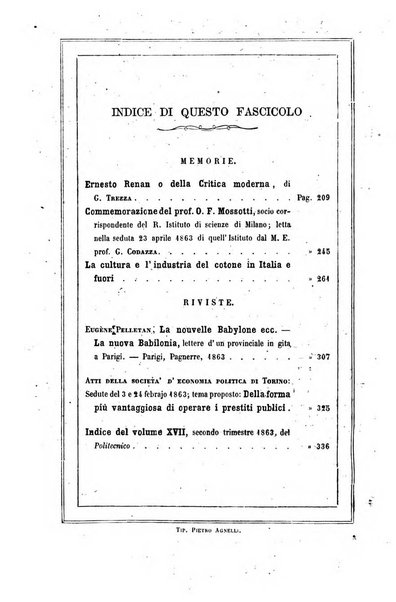 Il politecnico repertorio mensile di studj applicati alla prosperita e coltura sociale