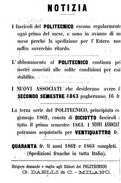 Il politecnico repertorio mensile di studj applicati alla prosperita e coltura sociale