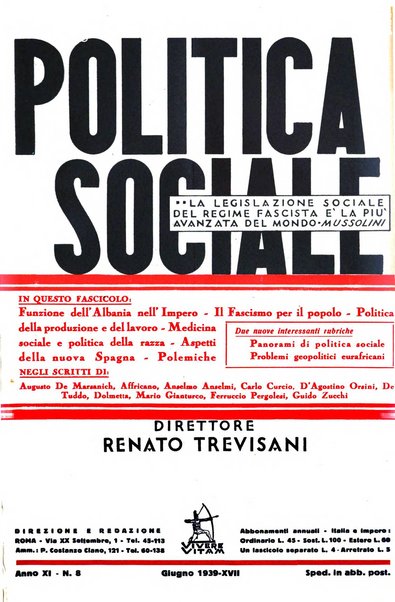 Politica sociale rivista mensile