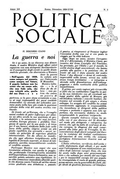 Politica sociale rivista mensile