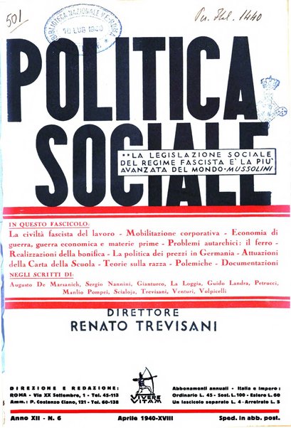 Politica sociale rivista mensile