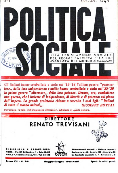 Politica sociale rivista mensile