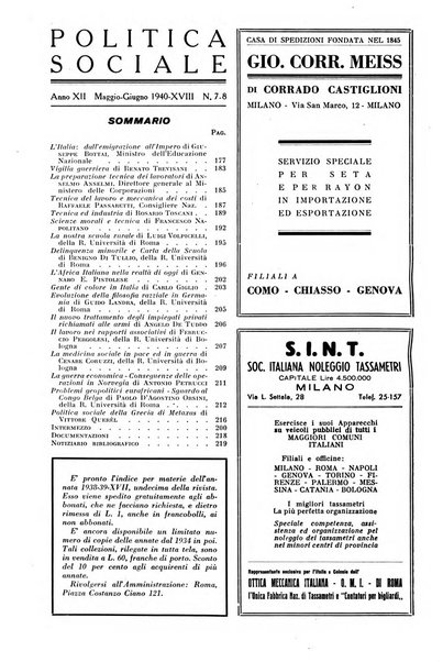 Politica sociale rivista mensile