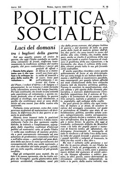 Politica sociale rivista mensile