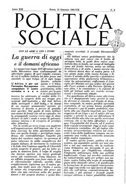 Politica sociale rivista mensile