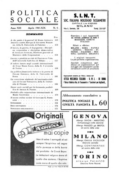 Politica sociale rivista mensile