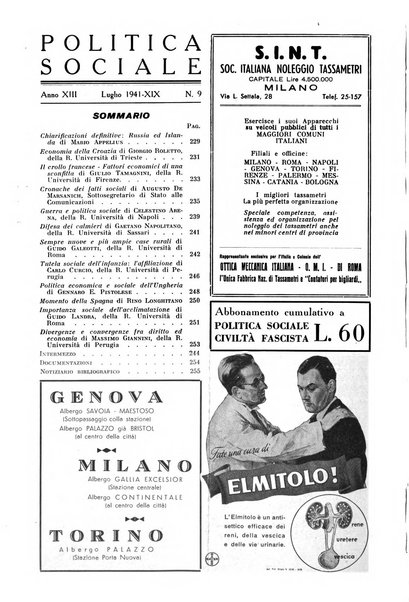 Politica sociale rivista mensile