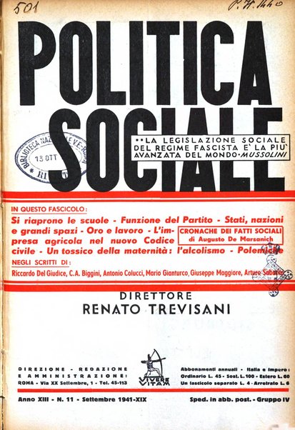 Politica sociale rivista mensile