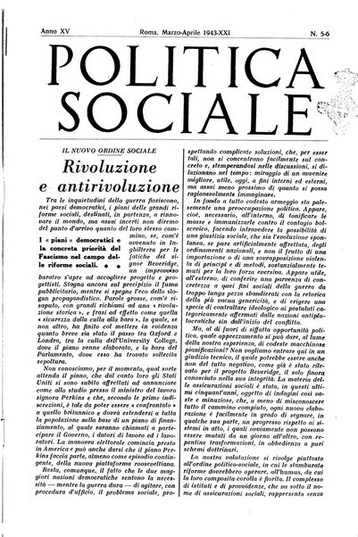 Politica sociale rivista mensile