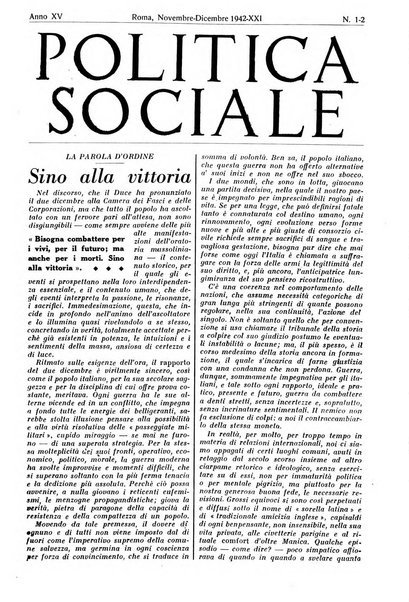 Politica sociale rivista mensile