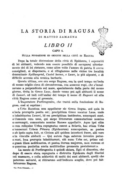 La porta orientale rivista mensile di studi giuliani e dalmati