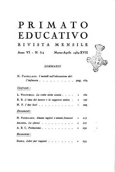 Primato educativo rivista bimestrale di pedagogia