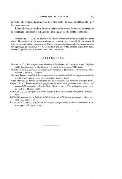 Il problema alimentare chimica, fisiologia, patologia, terapia