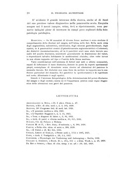 Il problema alimentare chimica, fisiologia, patologia, terapia