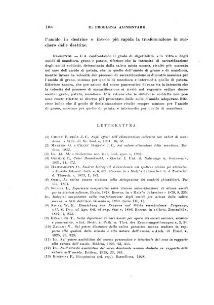 Il problema alimentare chimica, fisiologia, patologia, terapia