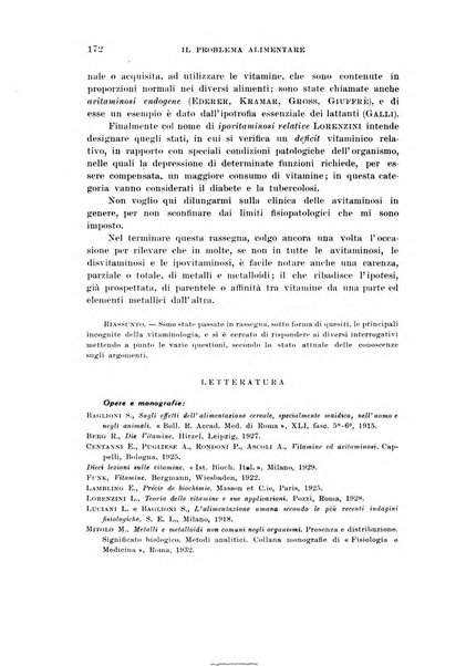 Il problema alimentare chimica, fisiologia, patologia, terapia