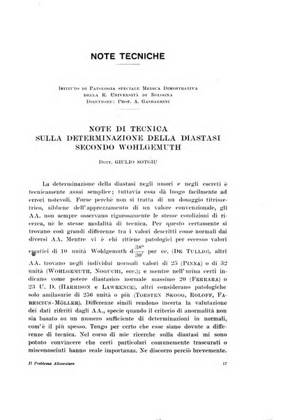 Il problema alimentare chimica, fisiologia, patologia, terapia