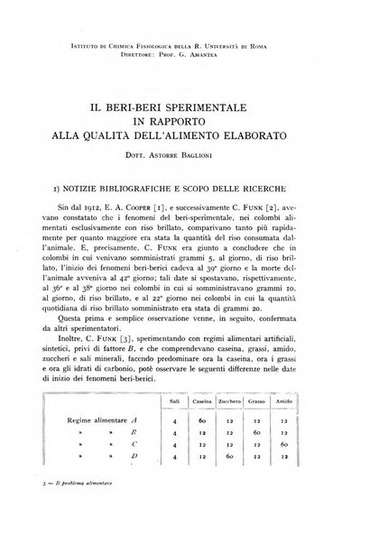 Il problema alimentare chimica, fisiologia, patologia, terapia