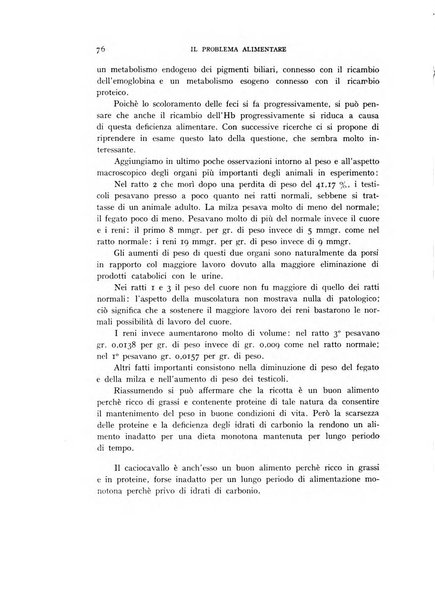 Il problema alimentare chimica, fisiologia, patologia, terapia