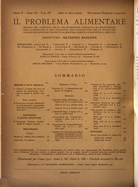 Il problema alimentare chimica, fisiologia, patologia, terapia