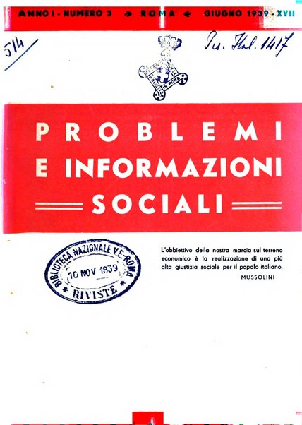 Problemi e informazioni sociali