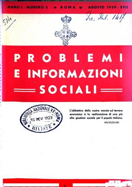 Problemi e informazioni sociali