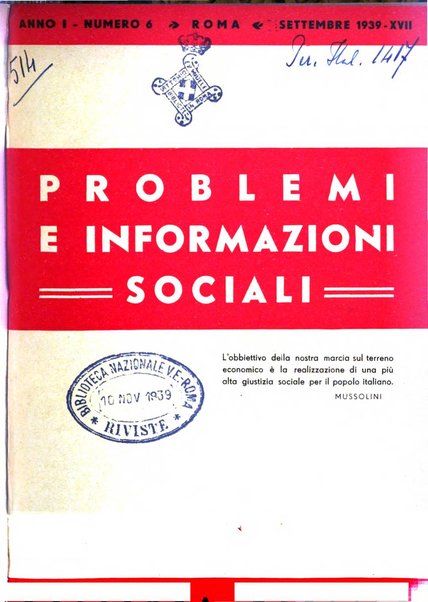 Problemi e informazioni sociali