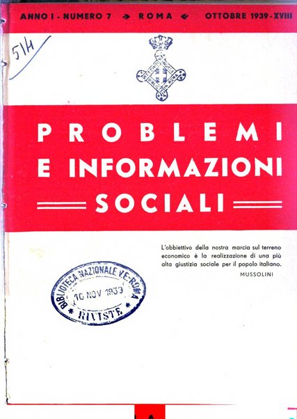 Problemi e informazioni sociali