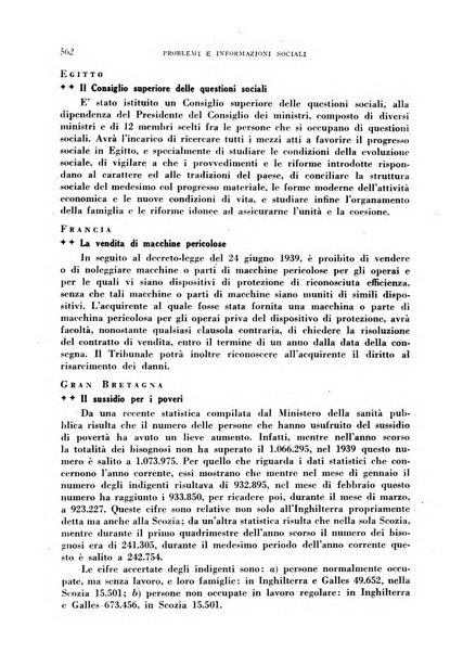 Problemi e informazioni sociali