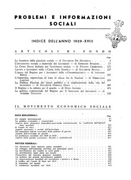 Problemi e informazioni sociali