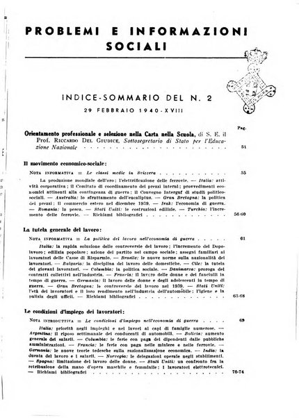 Problemi e informazioni sociali