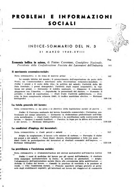 Problemi e informazioni sociali