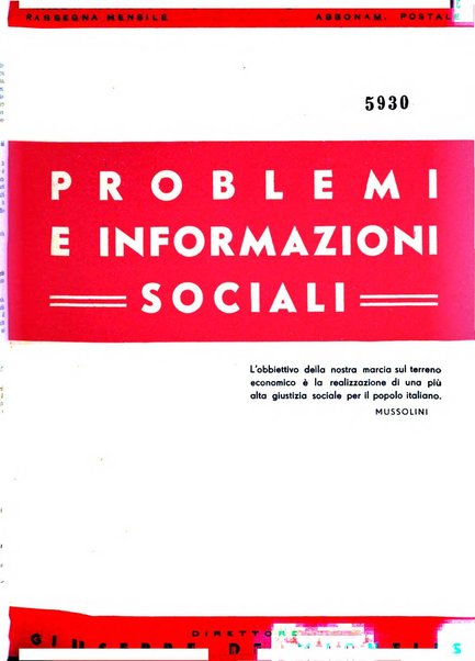 Problemi e informazioni sociali