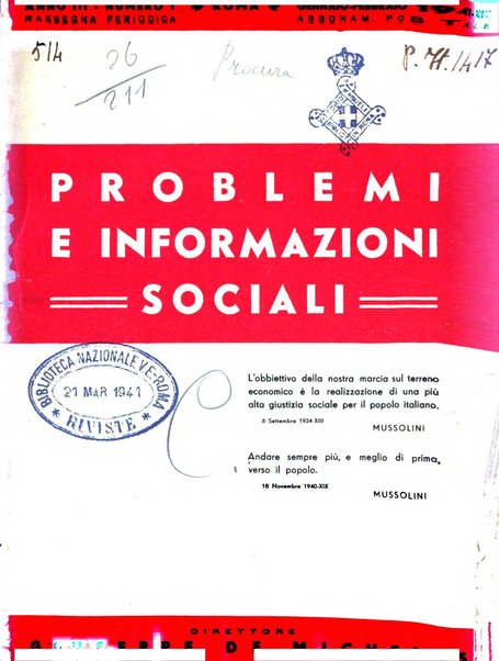 Problemi e informazioni sociali