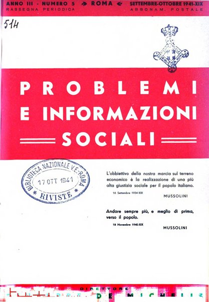 Problemi e informazioni sociali