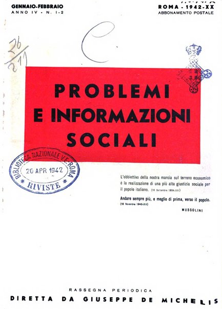 Problemi e informazioni sociali