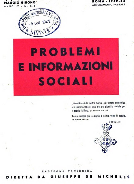 Problemi e informazioni sociali