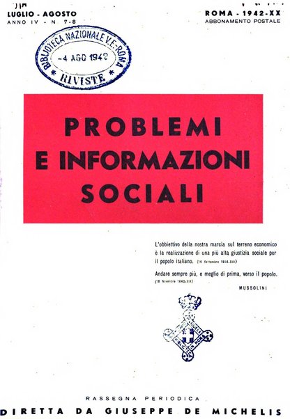 Problemi e informazioni sociali