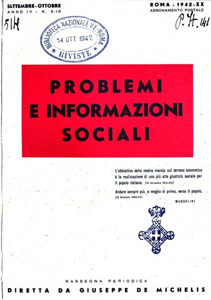 Problemi e informazioni sociali