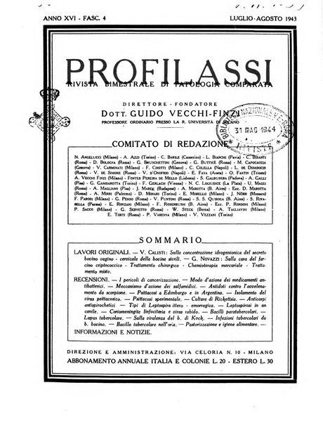 Profilassi sieri e vaccini in patologia comparata