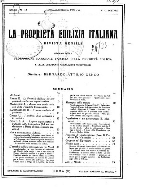 La proprieta edilizià italiana rivista mensile