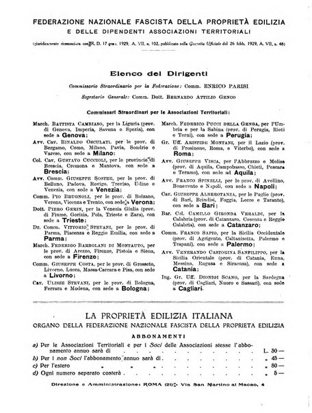 La proprieta edilizià italiana rivista mensile