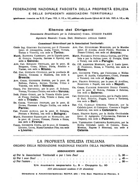 La proprieta edilizià italiana rivista mensile