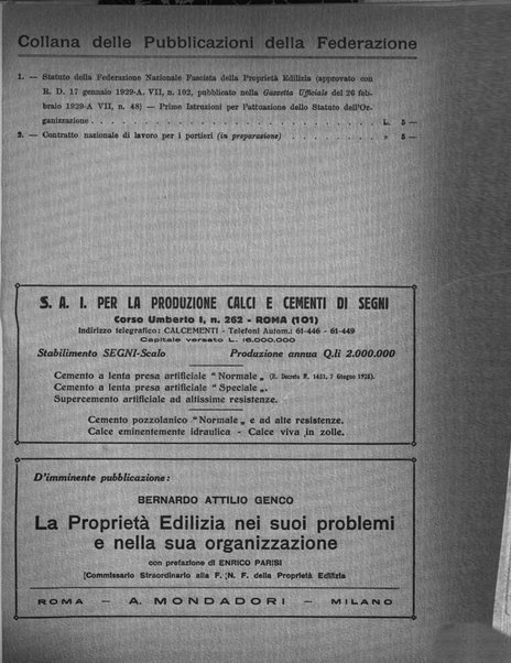 La proprieta edilizià italiana rivista mensile