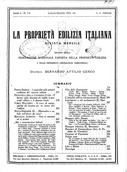 La proprieta edilizià italiana rivista mensile