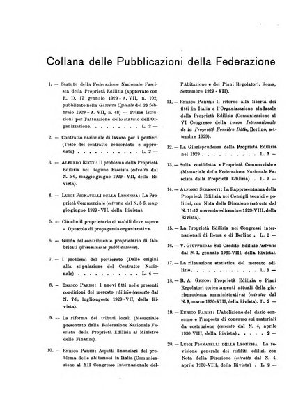 La proprieta edilizià italiana rivista mensile