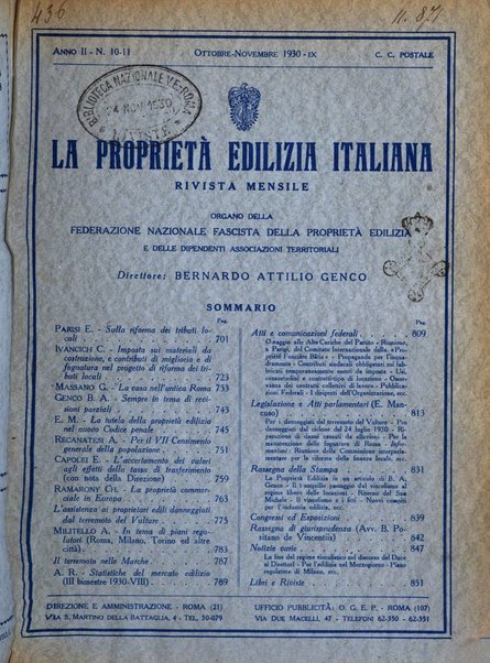 La proprieta edilizià italiana rivista mensile