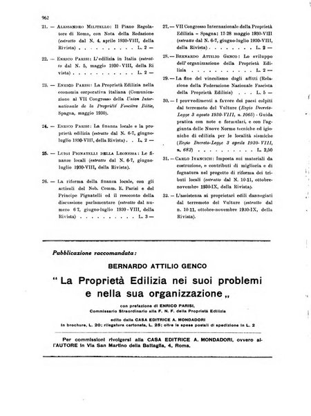 La proprieta edilizià italiana rivista mensile