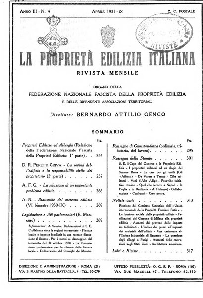 La proprieta edilizià italiana rivista mensile